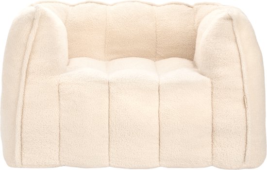 Babiem® Ella - Kinderfauteuil - Tijdloos & Stijlvol Design - Kinderstoel - Kinderzetel - Vanaf 1 Jaar - 75x57x50 cm - Peuterstoeltje - Beige Teddy Stof van Merkloos