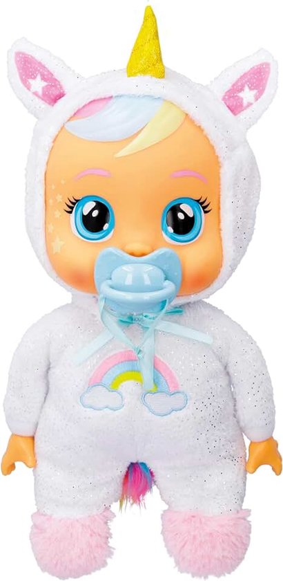 Babies Goodnight Dreamy - Interactieve zachte knuffelpop, bedtijdpop met nachtlampje en slaapliedjes, cadeau speelgoed voor meisjes en jongens vanaf 18 maanden