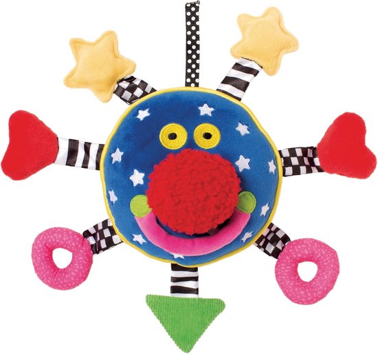 Baby Activiteitsspeelgoed - Multisensorisch Speeltje - Voor Onderweg - Met Rammelaar - 15 cm - Multicolor