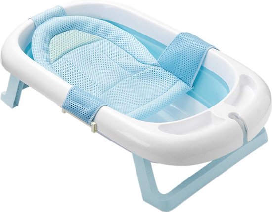 Baby bad Met Net Opvouwbaar - Inklapbaar Babybadje - Anti Slip - Blauw van A3 Baby & Kids