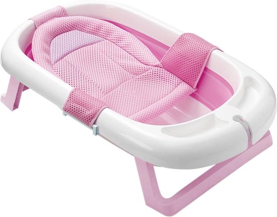 Baby bad Met Net Opvouwbaar - Inklapbaar Babybadje - Anti Slip - Roze van Merkloos