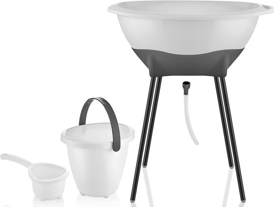 Baby Bad Set - Babybadje met Accessoires - Veilig Baden - Ergonomisch Ontwerp - 80 x 40 x 95 cm
