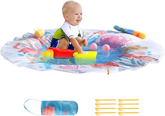 Baby Bad - Water Speelmat - Buiten Spelen - Inclusief Opbergtas - 140x140 cm - Niet gespecificeerd