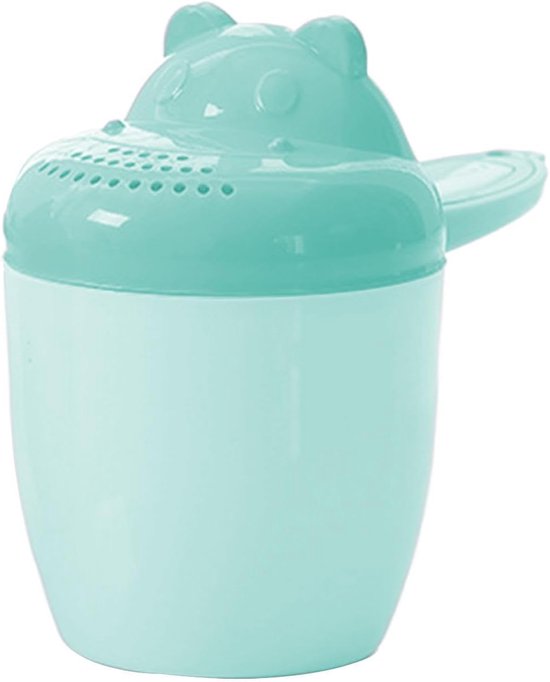 Baby Badbeker - Kinder Douche Emmer - Baby Wassen - Zachte Waterstroom - 21 x 16 x 10.5 cm - Groen