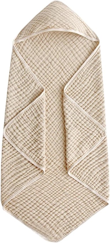 Baby Badcape - Baby Handdoek - Baby Aankleden - Sneldrogende Katoen - 90 x 90 Cm - Khaki van Merkloos