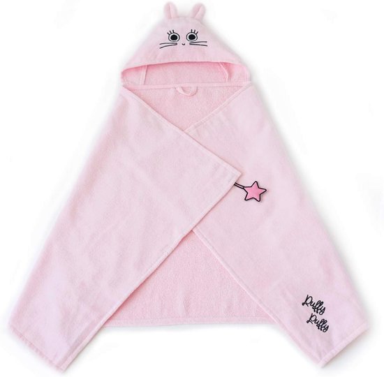 Baby Badcape - Badhanddoek met Kap - 0-2 Jaar - Roze