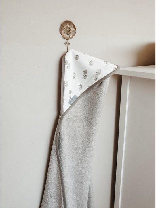 Baby Badcape Egel - Grey van Petit Juul van Petit Juul