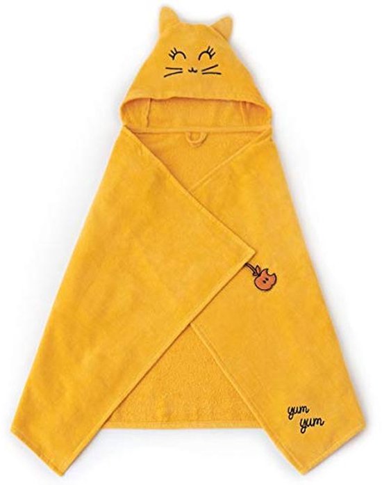 Baby Badcape met Kap - Badhanddoek voor Baby's 0-2 jaar - Geel