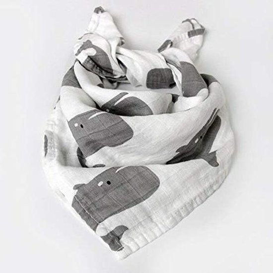 Baby Badhanddoek - Kinderhanddoek Hydrofiel - Baby Afdrogen - Dubbele Laag - 58x58 cm - Walvis