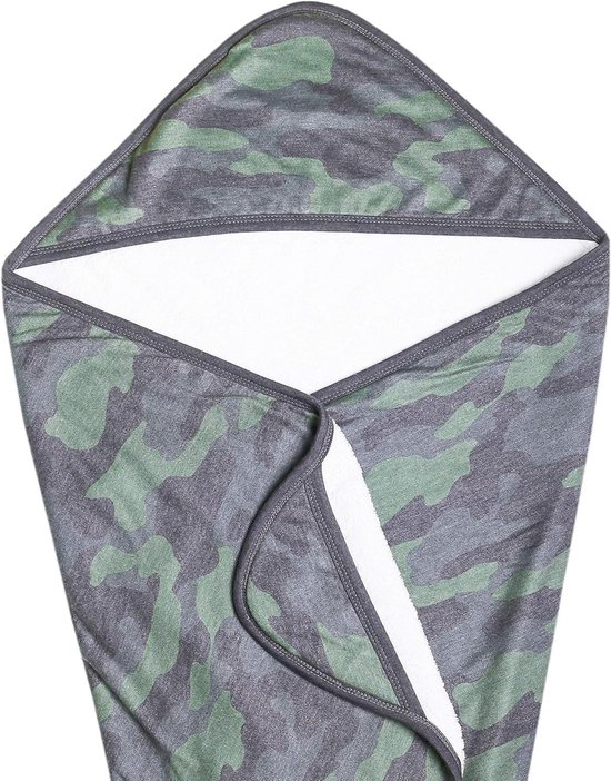 Baby Badhanddoek met Capuchon - Kinderbadjas Capuchon Handdoek - Baby Verzorgen - Gebreid Katoen en Badstof - 33x33 inch - Groen