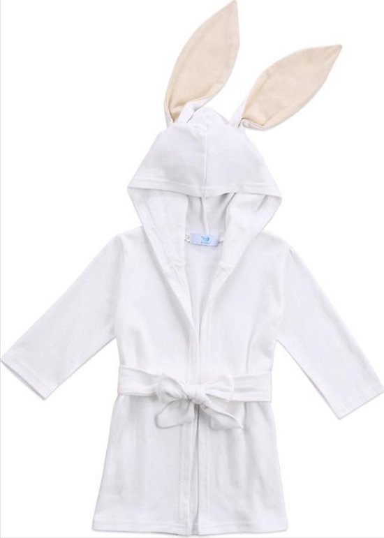 Baby badjas (0-12 Maanden) - Konijn - Wit- Van Heble® van Heble®