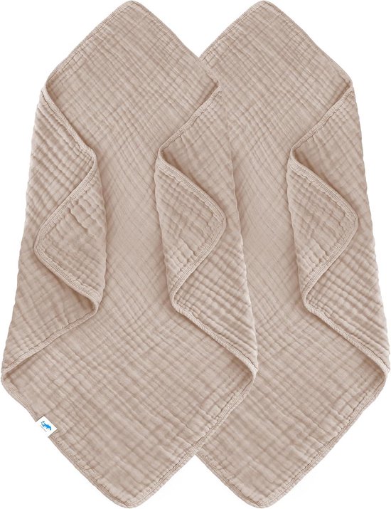 Baby Badjas - Hydrofiele Doeken - Baby Verzorgen - Capless Design - 100x100 cm - Bruin