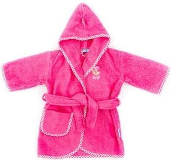Baby badjas Lief Lifestyle! Badjas Roze - Meisjes babybadjas met capuchon - kraamcadeau - 1-2 jaar van Lief! Lifestyle