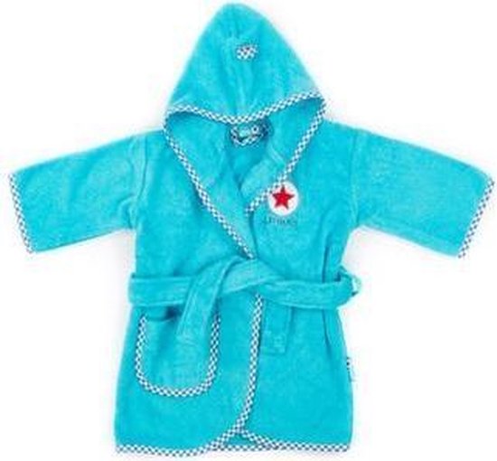 Baby badjas Lief Lifestyle! Katoenen babybadjas met capuchon - kraamcadeau - Licht Blauw 1-2 jaar - jongens van Lief! Lifestyle