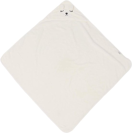Baby Badjas met Capuchon - Wikkeldoek Dieren - Na het Baden - Zacht Koraal Fleece - 80 x 80 cm van Merkloos