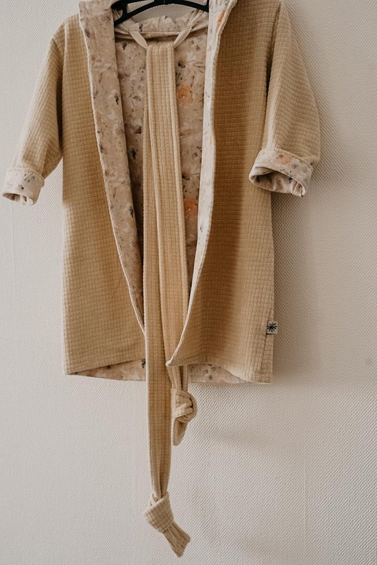 Baby-badjasje-unisex-maat 98/104-handgemaakt-(Sweet baby Bedstraw) van Etsy