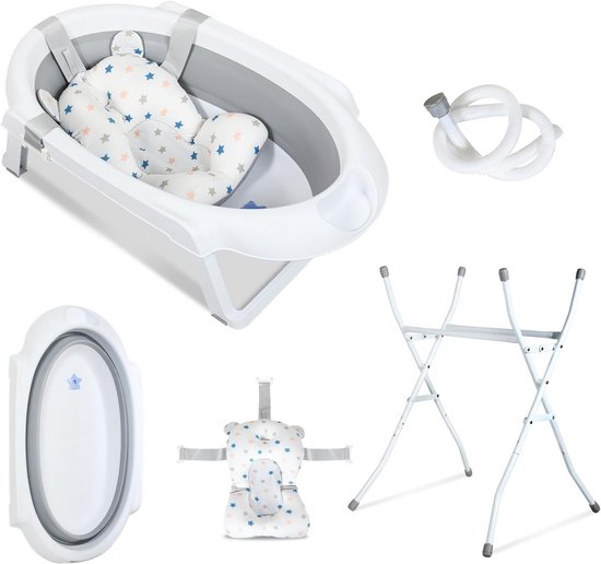 Baby badje met Standaard - Babybad Set Compleet - Voor Jongens en Meisjes - Babybadkamer van Merkloos