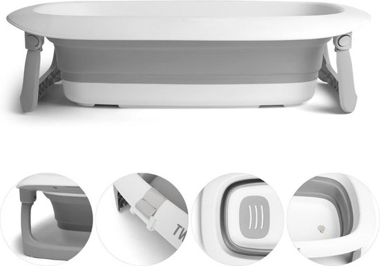 Baby Badje Met Standaard - Babybadje - Inklapbaar Bad 30 Liter - Bad Baby – Zitbad Antislip - Opvouwbaar Bad Kinderen - Baby badje - Bath Bucket Draagbaar - Opvouwbaar bad baby - Babybadset van Esthex