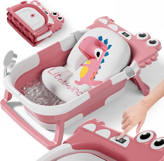 Baby Badje met Standaard - Inklapbaar Baby Bad - Zitbad Kinderen van Merkloos