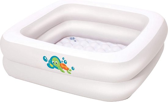 Baby Badje - Opblaasbare Baby Bad - Bad voor Thuis en Reizen - Kleur Wit van Merkloos