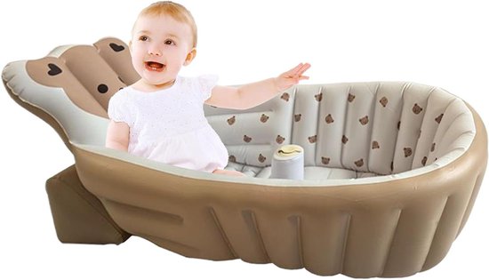 Baby Badkuip - Peuter Douche Zetel - Veilig Baden - Opvouwbaar en Verstelbaar - 104x45 cm - Beer