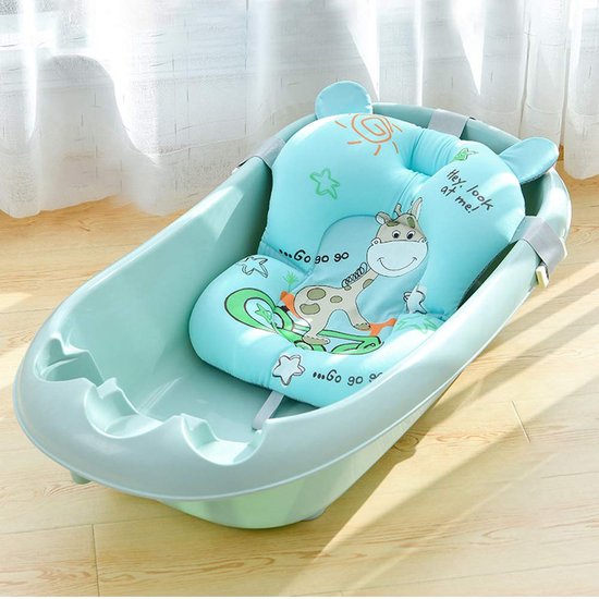 Baby Badmat Nieuwgeboren Peuter Baby Badstoeltje met Veiligheidsgordel Baby Badkussen Baby Antislip Badkuip Baby Badnetzak Badmat Badkamer Badkuip Bidet Zwembad Baby Pad Kussen