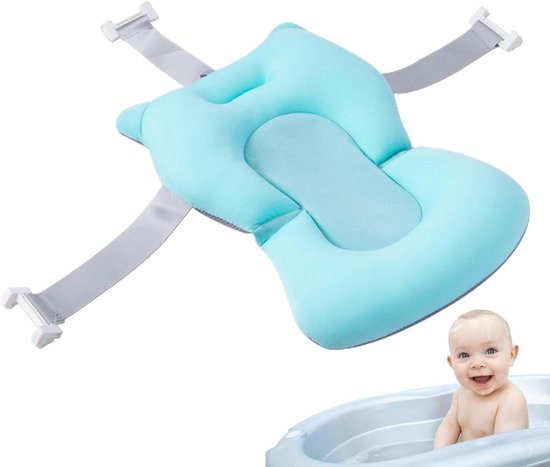 Baby Badondersteuning - Baby Zitje - Veilig Baden - Verstelbaar Ontwerp - 43 x 28 x 22 cm - Blauw
