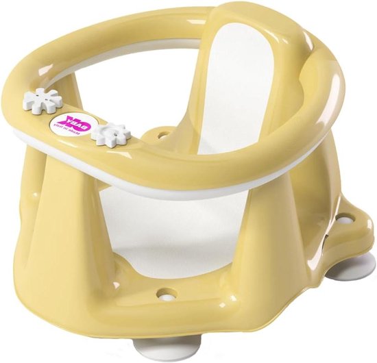 Baby Badring - Veilig Zitje - Baby Baden - Met Antislip & Thermometer - 38 x 36 cm - Geel
