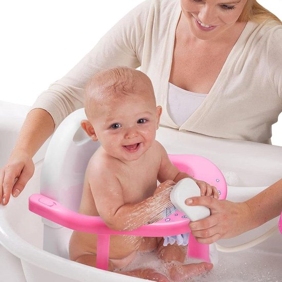 Baby Badstoel - Baby Zitje Bad - Veilig Baden - Met Zuignappen - 36 x 34 x 14 cm - Wit