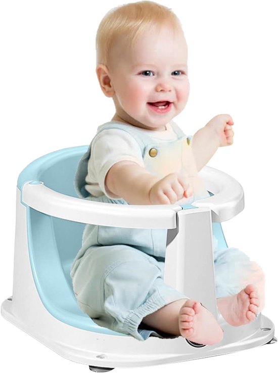 Baby Badstoel - Kinder Zitje - Veilig Baden - Met Temperatuur Sensor - 22 x 32 x 22 cm - Blauw