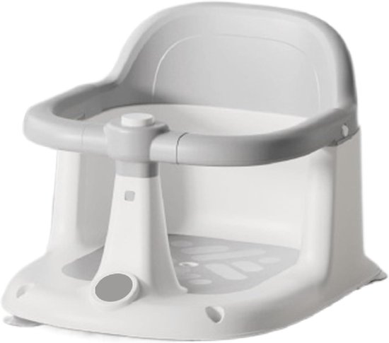 Baby Badzitje - Baby Zitje Bad - Veilig Baden - Antislip Zuignappen - 40 x 31 cm - Grijs