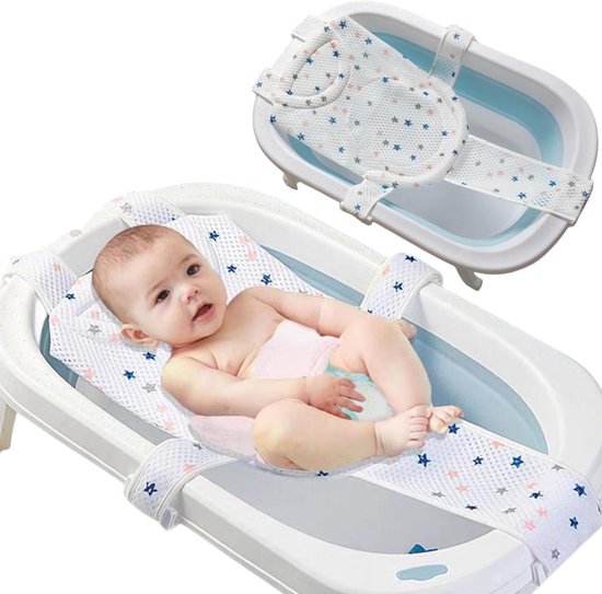 Baby badzitje - Badkussen baby - Veilig badderen - Ergonomisch ontwerp - Universeel passend - Wit