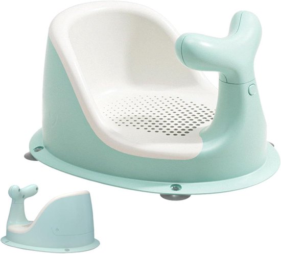 Baby Badzitje - Peuter Zitje - Veilig Baden - Antislip Onderkant - 37 x 20 x 37 cm - Lichtblauw