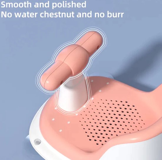 Baby Badzitje – Roze - Met Sterke Zuignappen – Veilig & Ergonomisch Douche Stoeltje voor Baby’s – Anti-Slip & Comfort