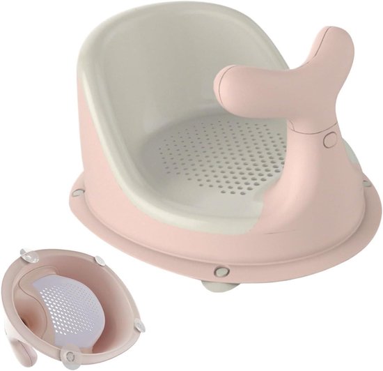 Baby Bath Seat, Detachable Showers Chair, Non-Slip Toddler Bathing Support, Secure Sit-Up Chairs Infant, Easy Clean with Backrest, (0–24 Months, Blue), For Home Tub or Babies Shower Time
