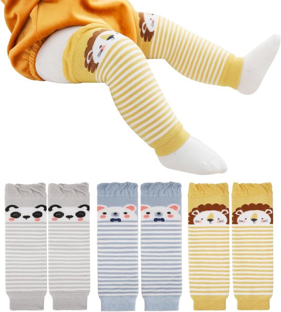 Baby beenwarmers - Kniebeschermers peuter - Warm houden - Schattig dierenpatroon - 30 cm lengte - Multicolor