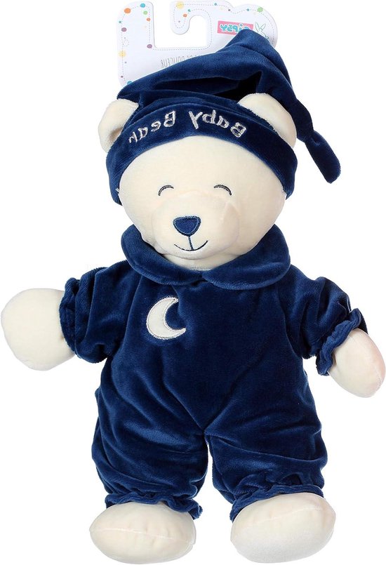 Baby Beer Knuffel - Pluche Dier - Babyspeelgoed - Machine Wasbaar - 26 cm - Blauw