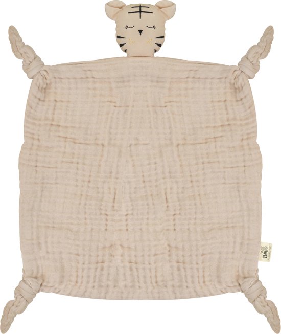 Baby Bello Toby The Tiger Knuffeldoekje - Toasted Almond van Baby Bello