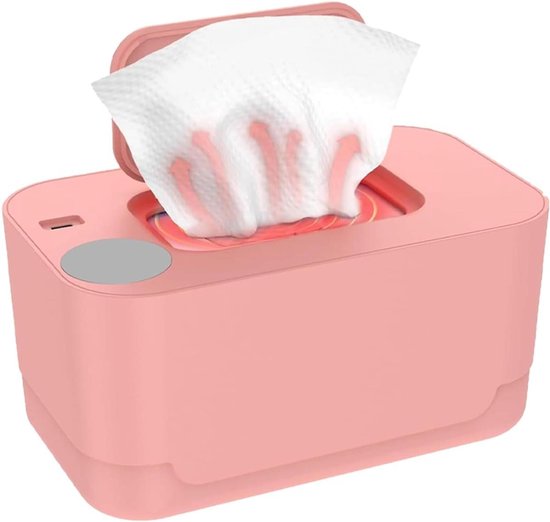 Baby Billendoekjes Verwarmer - Doekjes Warmer - Baby Verzorgen - Constante Warmte - 20 x 10 x 10 cm - roze
