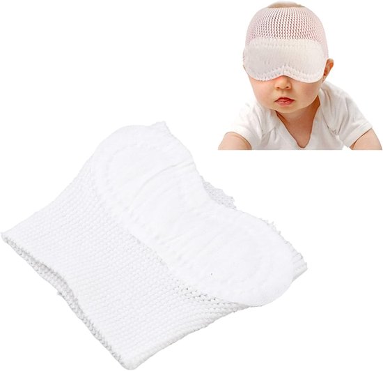 Baby Blindmasker - Baby Blindfold Vermijdt Licht - Ademend Net - Oogflap voor Pasgeborenen - Elastisch - Geen Straling - Oogpads van Hividu