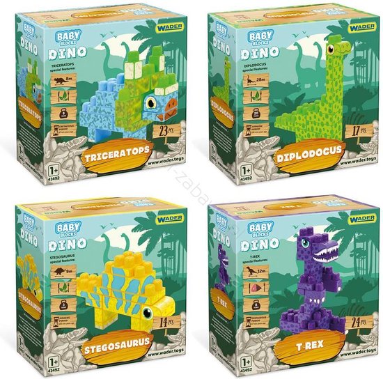 Baby Blokken Dino WADER - 1 stuk van Wader