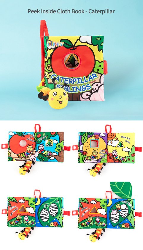 Baby boek/knisperboekje / schoencadeautjes sinterklaas/sinterklaas cadeautjes/ sinterklaas/ kerstcadeau/ baby born/Zacht Baby boek /Z acht Speelgoed/Speelgoed voor baby/ Speelgoed Voor Kinderen/ caterpillar siblings van Axioo