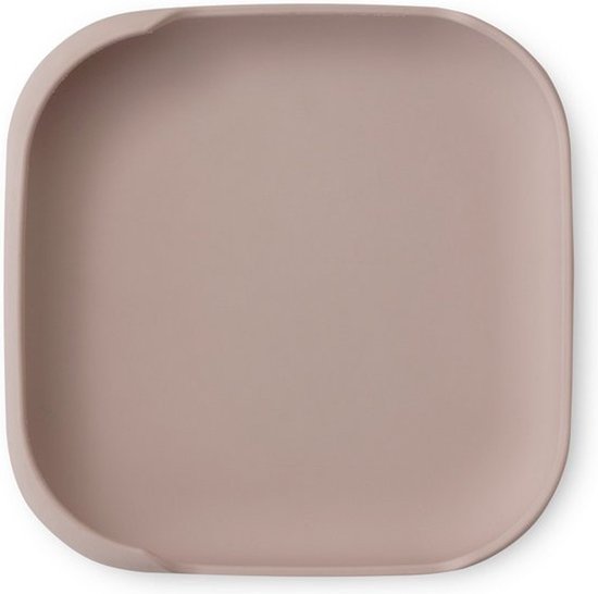 Baby bord silicone met zuignap - roze - kraamcadeau van Merkloos