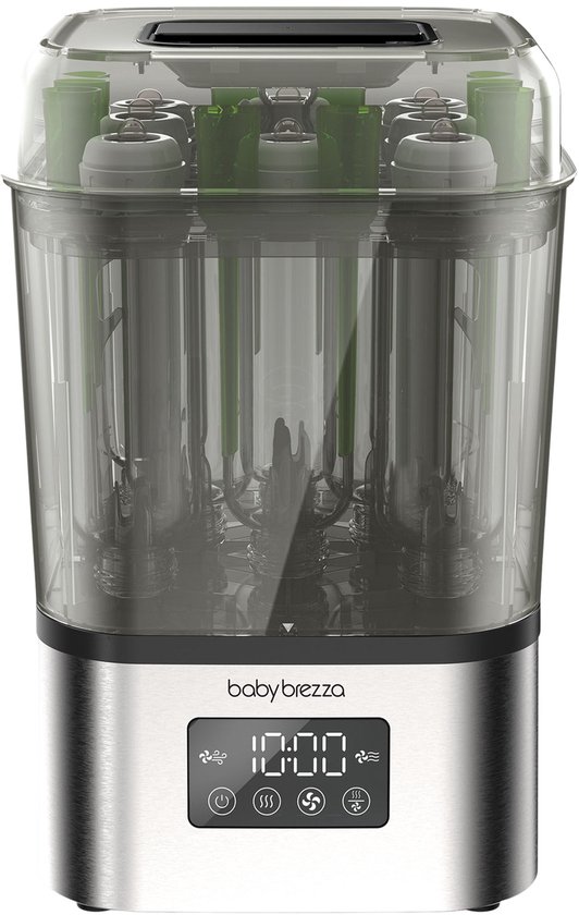 Baby Brezza SuperQuick Sterilizer Dryer – Flessen Sterilisator & Droger – Klaar in 10 minuten – Stainless Steel van Merkloos