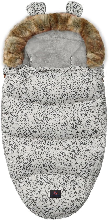 Baby Buidelzak Winter & Zomer Wandelwagen Quinny Voetenzak Luierhoes 0-3 Jaar Luipaardprint Geel