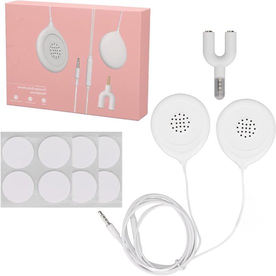 Baby Bump Hoofdtelefoon Prenatale Buik Speakers Muziek Splitter 12 Sticker Zwangerschap Vrouwen Moeder van Merkloos