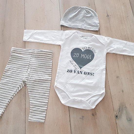 Baby cadeau geboorte meisje jongen set met tekst aanstaande zwanger kledingset pasgeboren unisex Bodysuit - babykleding Huispakje - Kraamkado - Gift Set babyset kraamcadeau pakje babygeschenk babygeschenkset kraampakket van LuckyMoon.