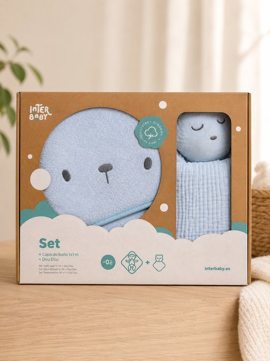 baby cadeau set knuffeldoekje badcape