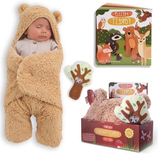 Baby Cadeauset - Kraamcadeau Set - Baby Verzorgen - 3 Delige Set - 3 Stuks - Beige