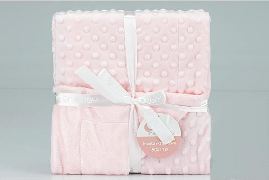 Baby Cadeauset Roze: Knuffeldeken en Teddybeer Knuffel